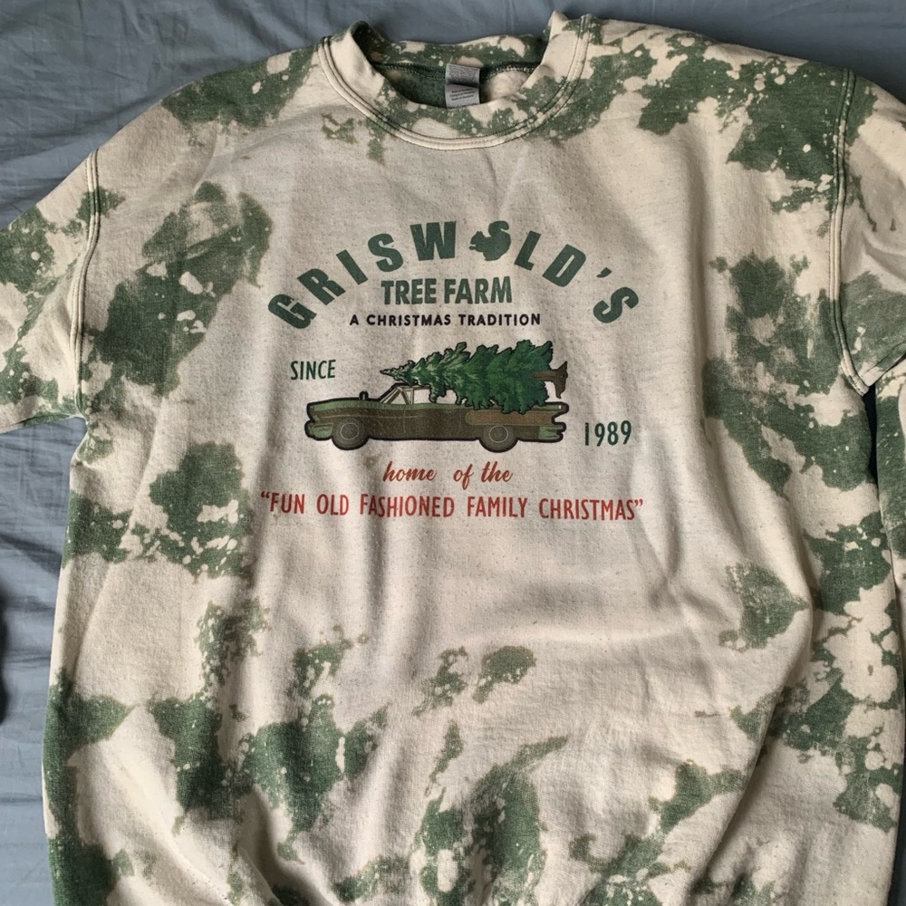 Reverse bleached Christmas sweatshirt